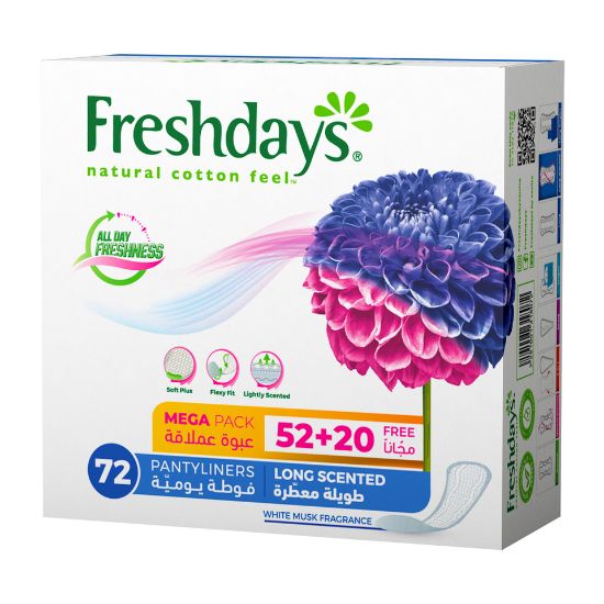 Picture of Sanita Freshdays Daily Comfort Long Panty Liners 52pcs + 20pcs