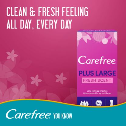 Picture of Carefree Panty Liners Plus Large Fresh Scent 20pcs