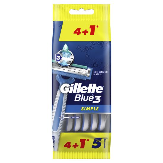 Picture of Gillette Blue Simple 3 Men's Disposable Razors 5 pcs