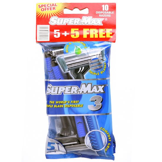 Picture of Supermax Men Disposable Triple Blade 5pcs(N)