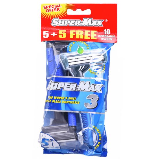 Picture of Supermax Men Disposable Triple Blade 5pcs(N)