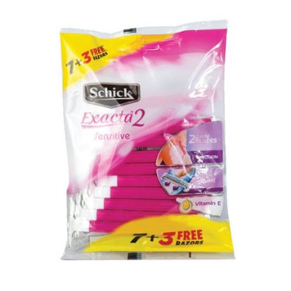 Picture of Schick Exacta 2 Sensitive Pink Razor 7+3