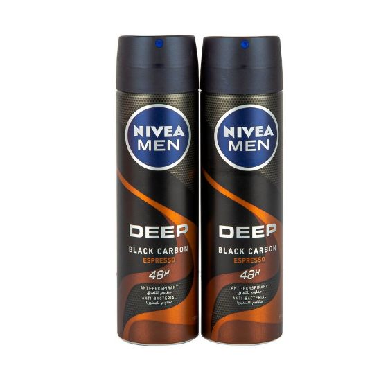 Picture of Nivea Men Deep Black Carbon Espresso Anti-Perspirant 2 x 150ml