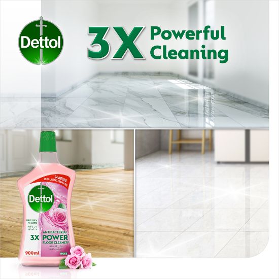 Picture of Dettol Rose Antibacterial Power Floor Cleaner 900ml