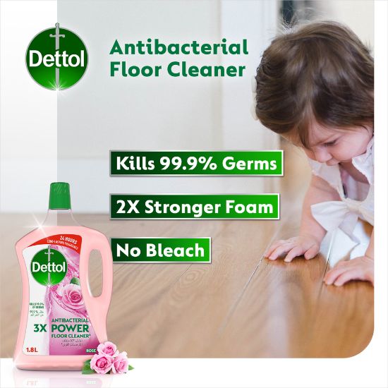 Picture of Dettol Rose Antibacterial Power Floor Cleaner 1.8Litre