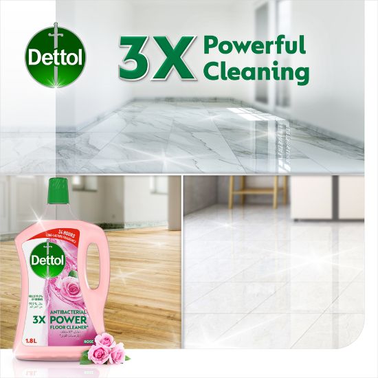 Picture of Dettol Rose Antibacterial Power Floor Cleaner 1.8Litre