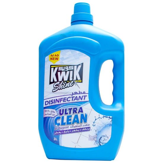 Picture of Kwik Shine All Purpose Desinfectant Ultra Clean Aqua 3Litre