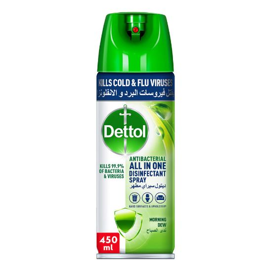 Picture of Dettol Morning Dew Antibacterial All in One Disinfectant Spray 450ml