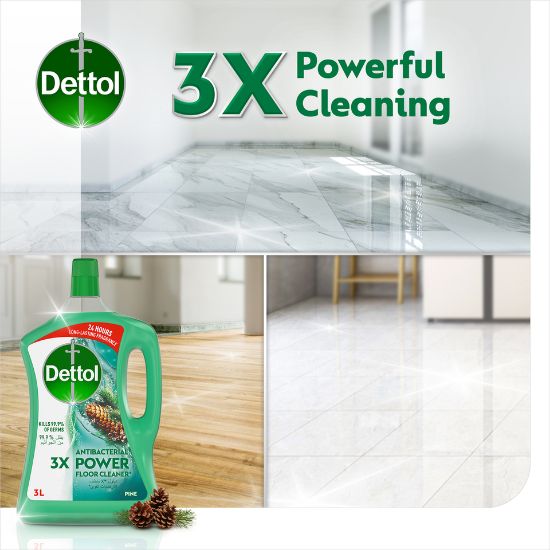 Picture of Dettol Pine Antibacterial Power Floor Cleaner 3Litre