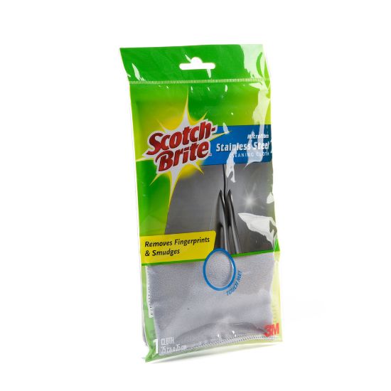 Picture of Scotch Brite Microfibre Stainless Steel Cleaning Cloth Size 25cm x 25cm 1pc