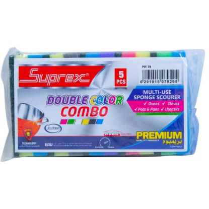 Picture of Suprex Premium Double Color Multi-Use Sponge Scourer 5pcs