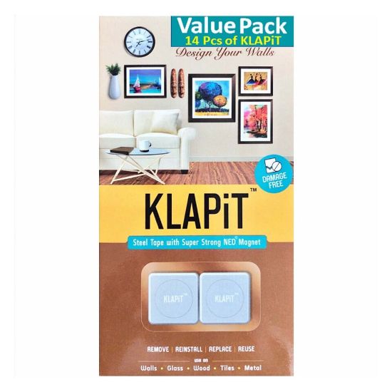 Picture of KLAPiT Magnetic Wall Strips For Damage Free Hanging Pictures & Frames 49WWB14P 14pcs