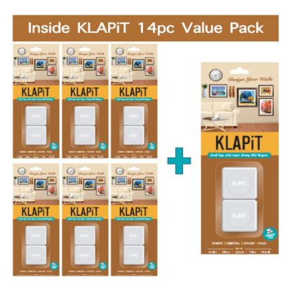 Picture of KLAPiT Magnetic Wall Strips For Damage Free Hanging Pictures & Frames 49WWB14P 14pcs