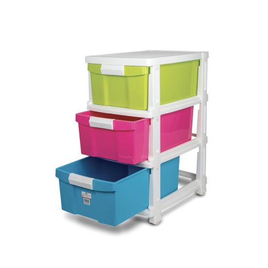 Picture of JCJ Drawer 3Tiers With Wheel 2523 Assorted Color