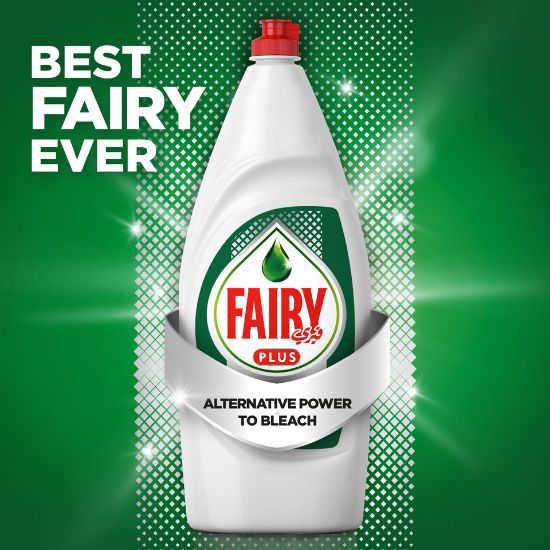 Picture of Fairy Plus Original Dishwashing Liquid Soap With Alternative Power To Bleach 1.25Litre(N)