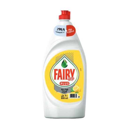 Picture of Fairy Plus Dishwashing Liquid Lemon 800ml(N)