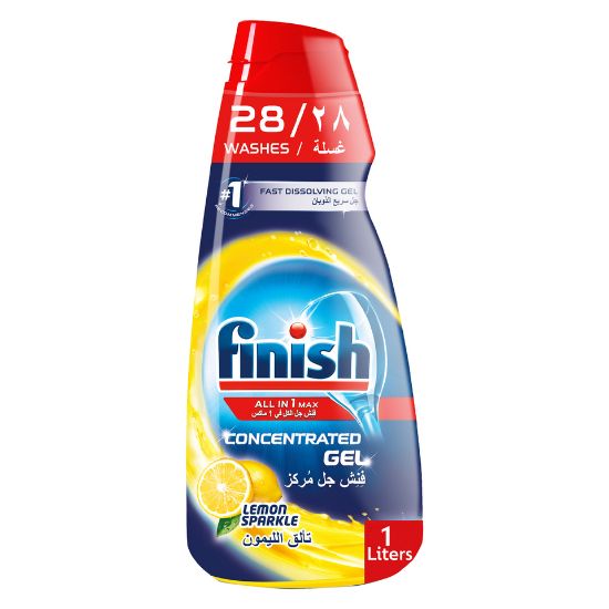 Picture of Finish All in 1 Max Concentrate Gel Dishwasher Lemon 1Litre(N)