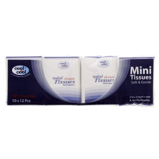 Picture of Cool & Cool Mini Soft & Gentle Tissues Mild Fragrance 10 X 12 Pcs