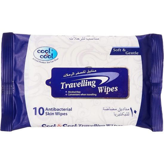 Picture of Cool & Cool Travelling Wipes Soft & Gentle 10 pcs