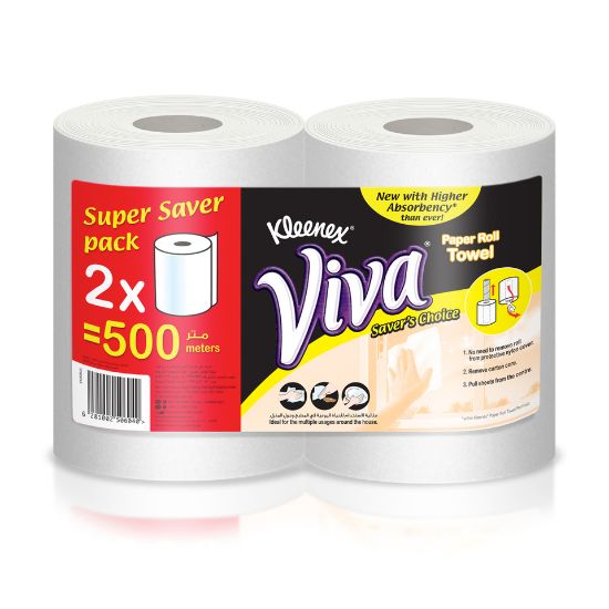 Picture of Kleenex Viva Paper Roll Towel 2 x 250meter