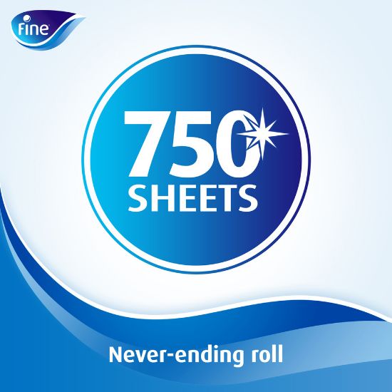 Picture of Fine Super Mega Roll 150 Meters 2ply 750 Sheets