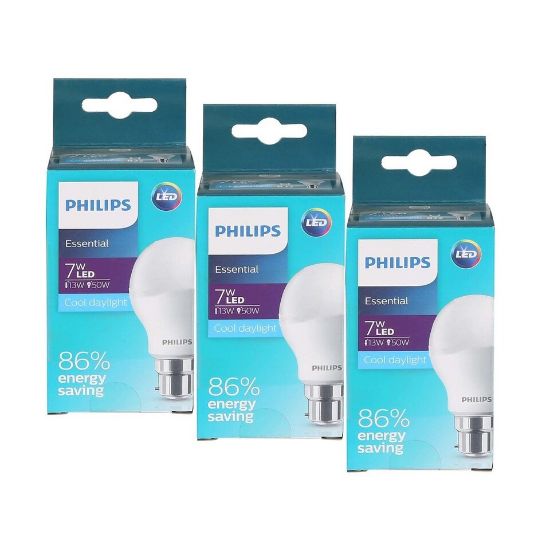 Picture of Philips Essential LED Bulb 7W B22 6500K 3pcs