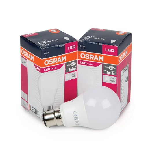 Picture of Osram LED Bulb 9.5W B22 A60 CW Frs 2pcs