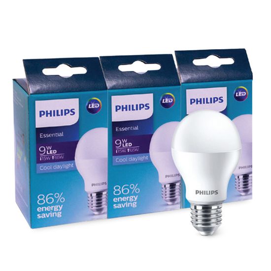 Picture of Philips Essential LED Bulb 9W E27 CDL 3pcs