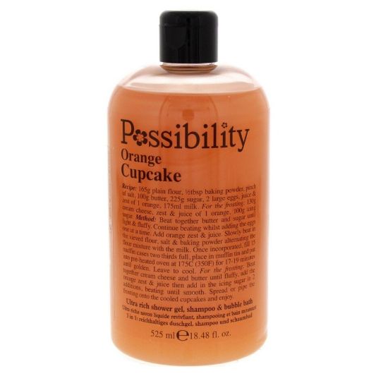 Picture of Possibility Orange Cupcake Ultra Rich Shower Gel, Shampoo And Bubble Bath 525ml