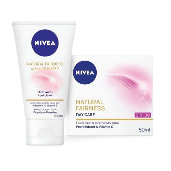 Picture of Nivea Natural Fairness Day Face Cream SPF 30 50ml + Face Wash 100ml