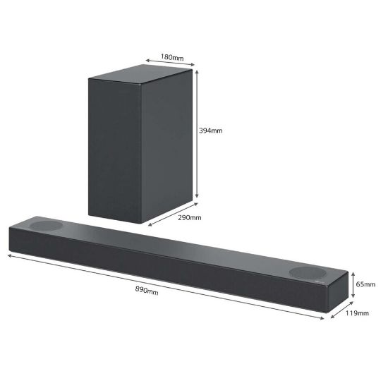 Picture of LG 3.1.2 ch Sound Bar with Dolby Atmos, 380 W, Black, S75Q