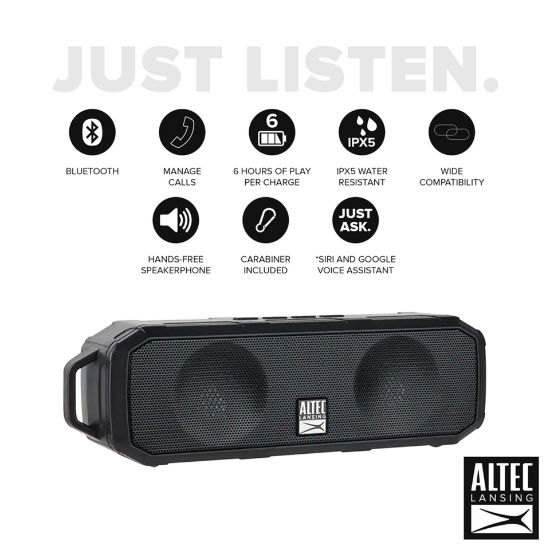 Picture of Altec Lansing Fury Wireless Bluetooth Speaker W340N Black