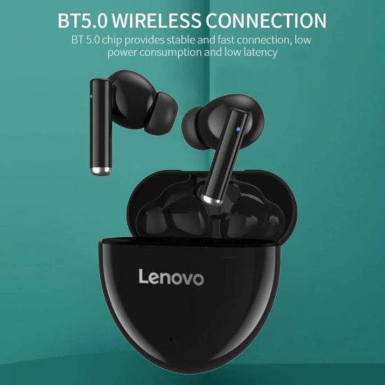 Picture of Lenovo HT06-BK Bluetooth Earbuds, Black