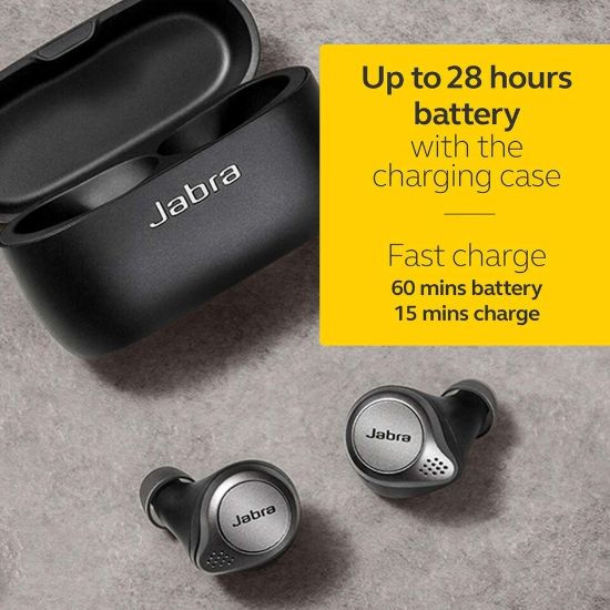 Picture of Jabra Elite 75t True Wireless Earbuds with Charging Case -Titanium Black