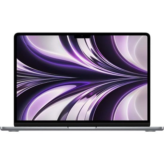 Picture of Apple MacBook Air MLXW3AB/A, Apple M2 chip with 8-core CPU and 8-core GPU,8GBRAM,256GB SSD,macOS Monterey,Space Grey,Arabic/English Keyboard