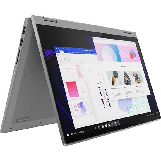 Picture of Lenovo IdeaPad Flex 5,2in1 Notebook(82HU0088AX),AMD Ryzen 3 5300U,4GB RAM,128GB SSD, 14.0"FHD,Windows 11,Integrated AMD Radeon Graphics,Platinum Grey,English-Arabic Keyboard