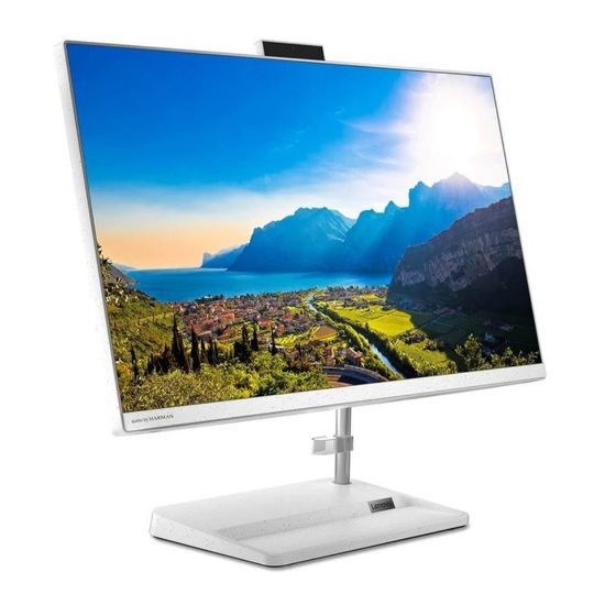 Picture of Lenovo AIO3 F0G0009JAX All-in-One Desktop ,Intel Core-i5-1135G7,8GB RAM,512GB SSD, 23.8" FHD,NVIDIA GeForce MX450 2GB Graphics ,Windows 10,White,English-Arabic Keyboard