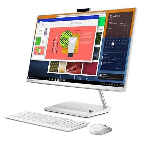 Picture of Lenovo AIO3 F0G0009LAX All-in-One Desktop ,Intel Core i7-1165G7,8GB RAM,512GB SSD,23.8" FHD,NVIDIA GeForce MX450 2GB Graphics ,Windows 10,White,English-Arabic Keyboard