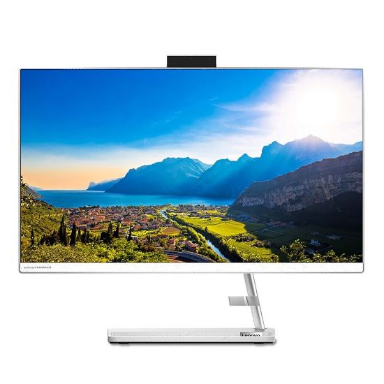 Picture of Lenovo AIO3 F0G0009LAX All-in-One Desktop ,Intel Core i7-1165G7,8GB RAM,512GB SSD,23.8" FHD,NVIDIA GeForce MX450 2GB Graphics ,Windows 10,White,English-Arabic Keyboard