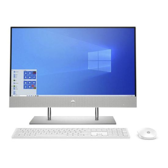 Picture of HP 24-DP001 All-in-One Pavilion Desktop(107J9EA#ABV),Core i5-1035G1,8GB,1TB HDD,256GB SSD,NVIDIA 2GB GDDR5, Windows 10,23.8 inch FHD,Silver