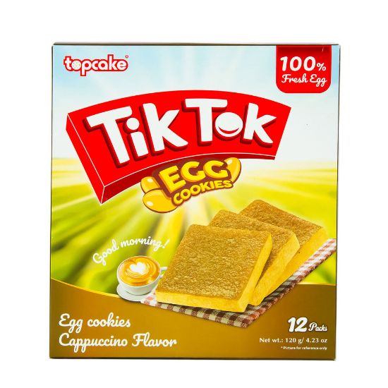 Picture of Topcake Tik Tok Cappuccino Flavor Egg Cookies 120 g