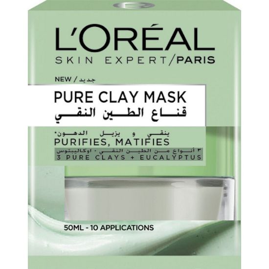 Picture of L'Oreal Paris Pure Clay Green Mask Purifies And Mattifies 50ml