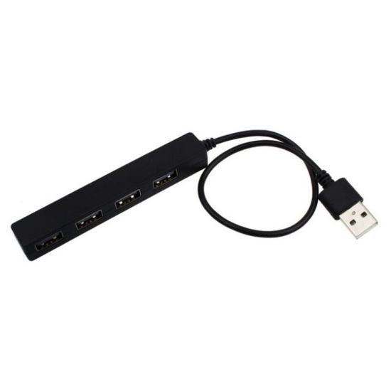 Picture of Trands High Speed 4 Port USB 2.0 Metal Design Hub Black 95 Millimetre HB12