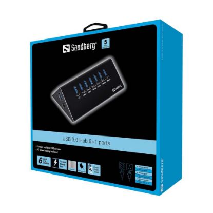 Picture of Sandberg 6+1Port USB3.0 Hub 133-82