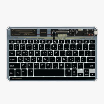 Picture of Porodo Crystal Shell Ultra-Slim Keyboard - Black TRPBTKB Bk