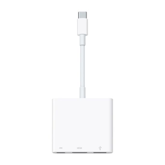 Picture of Apple USB 3.2 1st Gen (USB 3.0) Adapter [1x USB-C plug - 1x USB-C socket, HDMI socket, USB 3.2 1st Gen port A (USB 3.0)] MJ1K2AM