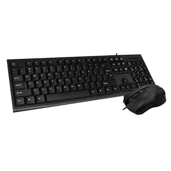 Picture of Iends USB Wired Computer Slim Keyboard and Wired Mouse Bundle Pack Plug and Play KM475