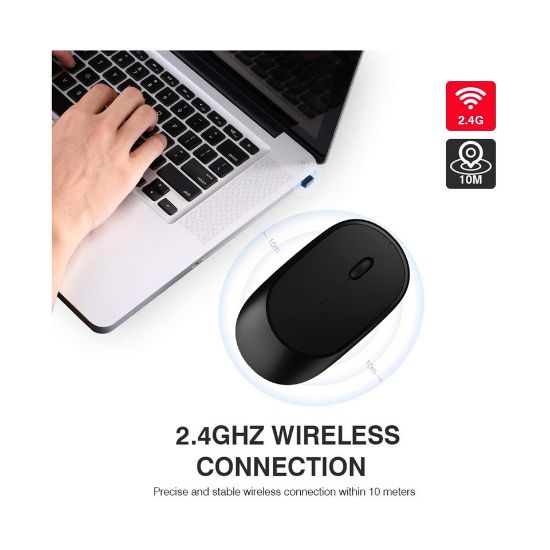 Picture of Trands 2.4G Wireless Portable Mouse for laptop, desktop and PCs, Plug and Play Optical Mouse MU257