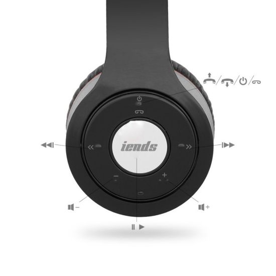 Picture of Iends Stereo Headset Lightweight Adjustable On-Ear Headphone with Microphone HS797