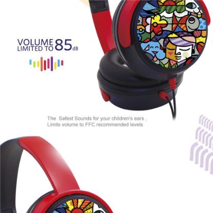 Picture of Trands Over-Ear Foldable and Wired Kids Headset with 3.5mm Plug Microphone, HS997